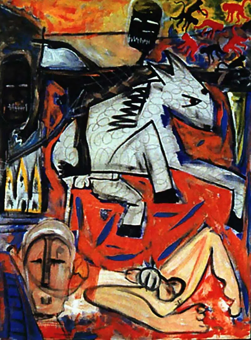 The rape of Bigarschol - 1996 David Bowie paintings - The rape of Bigarschol - 1996