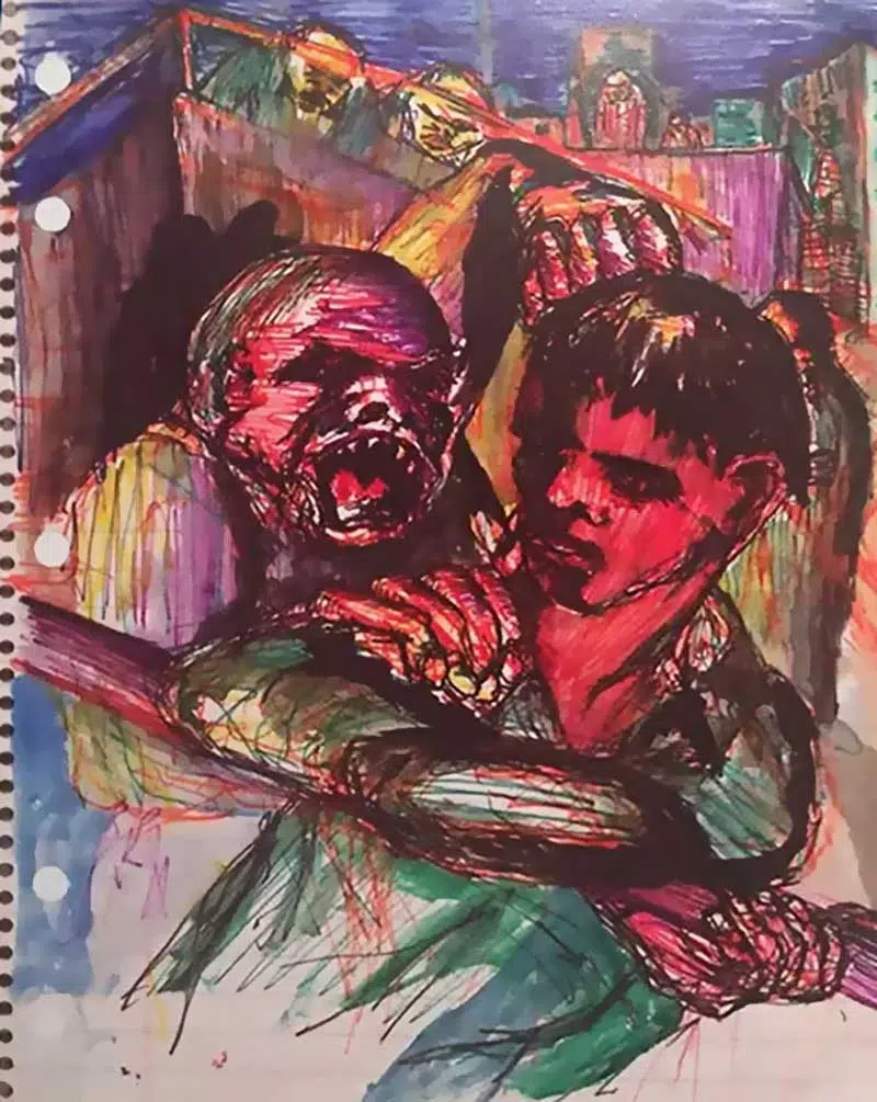 The rape of Bigarschol - 1996 David Bowie paintings - The rape of Bigarschol - 1996