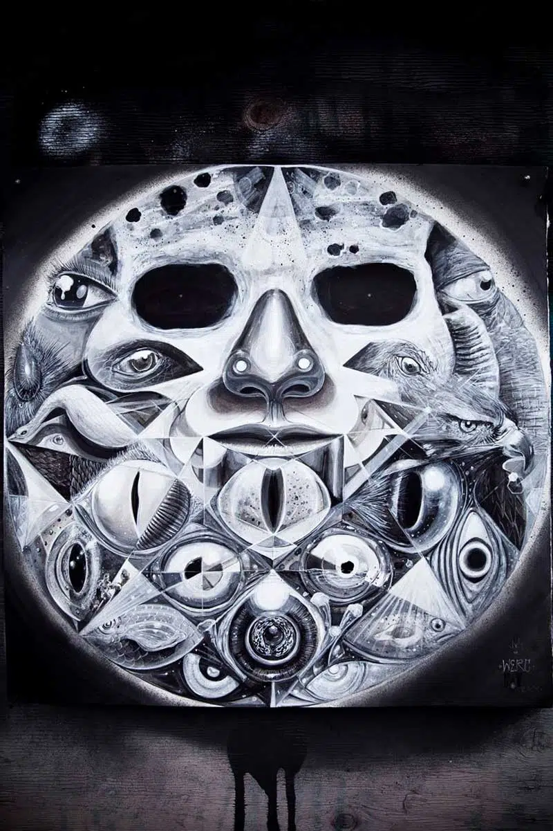 "Skull Of Smoke & Mirrors" - Oct 2013 Werc street artist