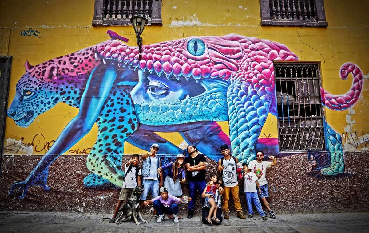 Callao, Peru, March 2016 Werc street artist