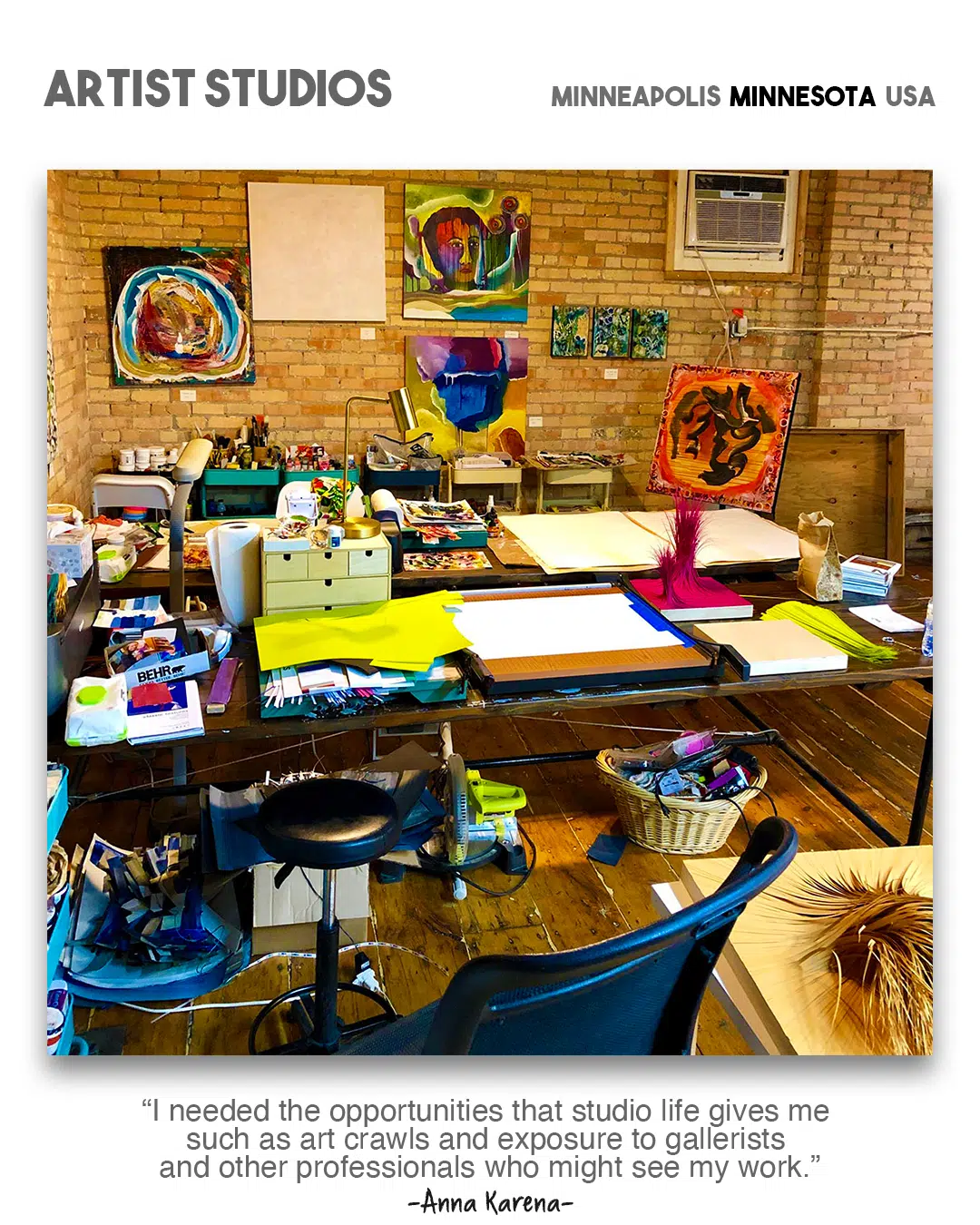 Artist studio Minneapolis What is an art studio?