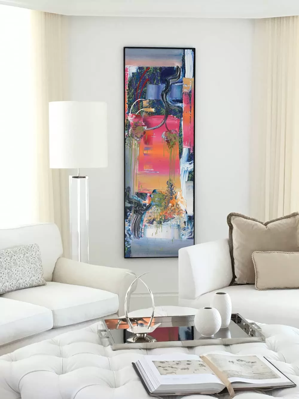 vertical painting framing art for exhibitions