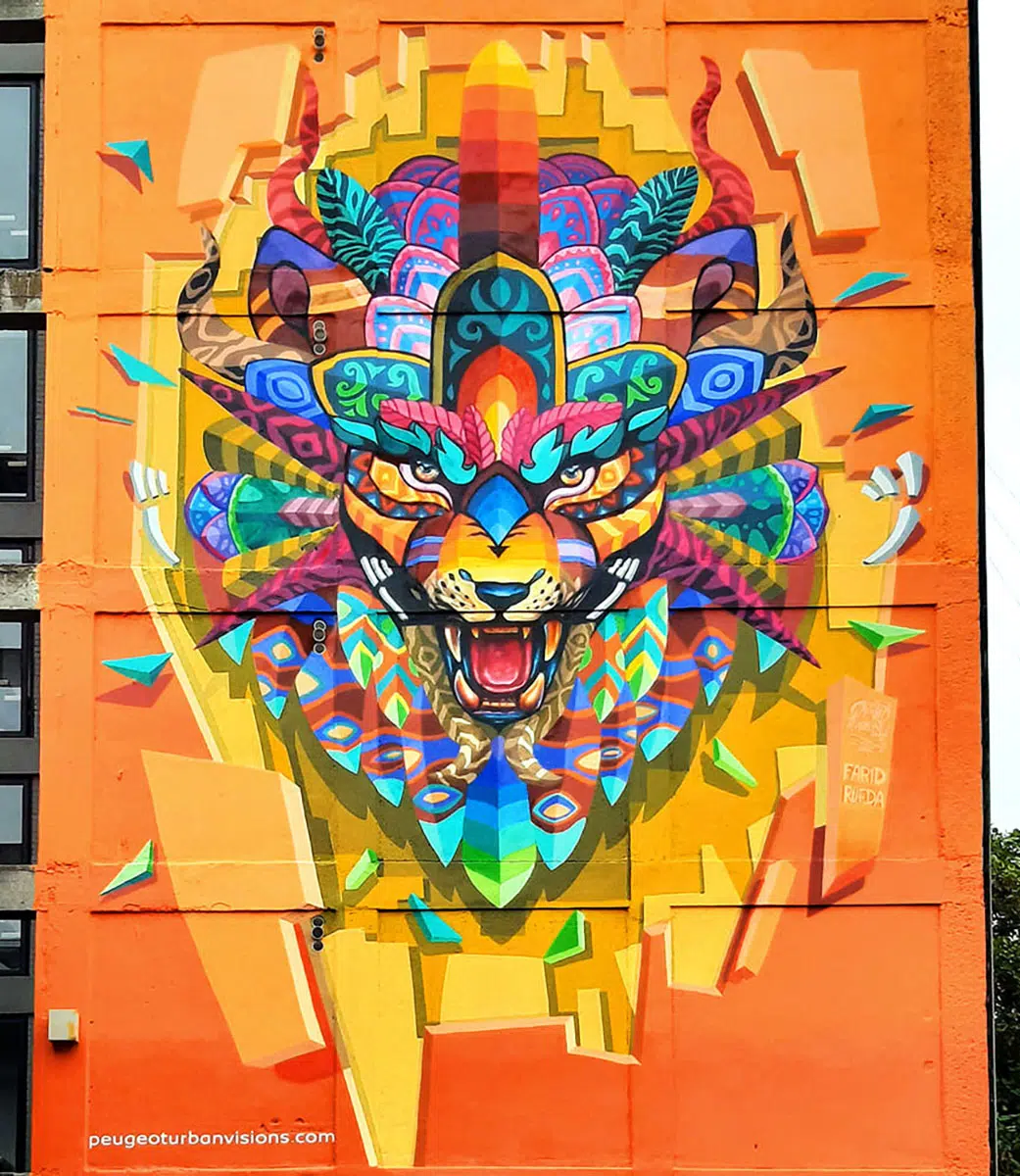 Farid Rueda sponsored street art 2020 peugeot Farid Rueda sponsored street art 2020 peugeot