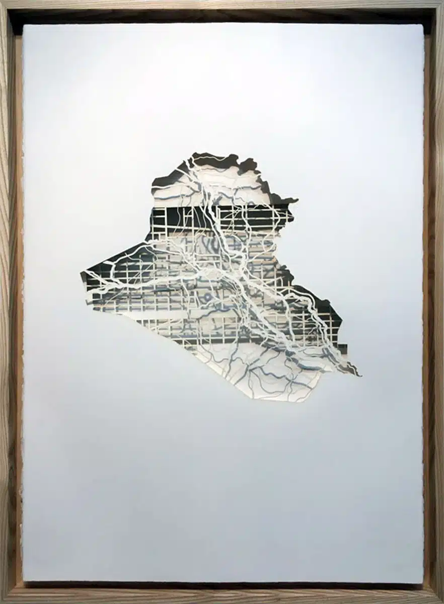 Amanda William-Chicago is Iraq-map Chicago Museum of Contemporary Art - Amanda William - Chicago is Iraq