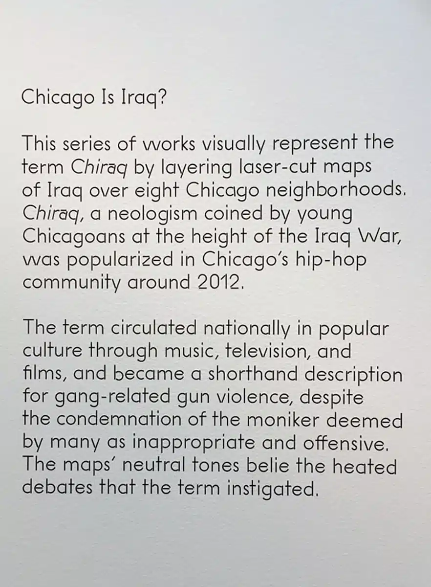 Amanda William - Chicago is Iraq Chicago Museum of Contemporary Art - Amanda William - Chicago is Iraq