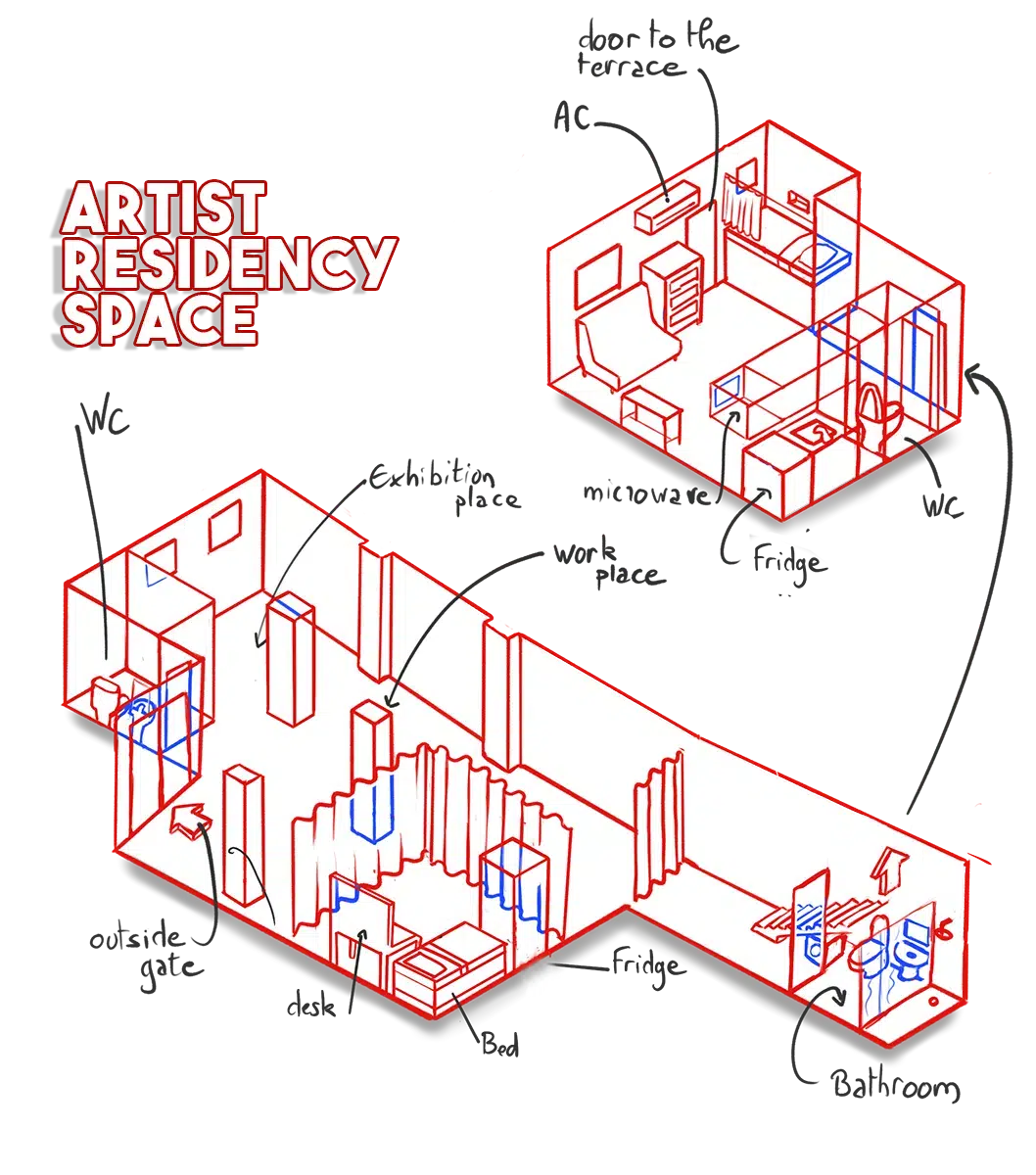 Map view very private gallery artist residency map Madrid Spain