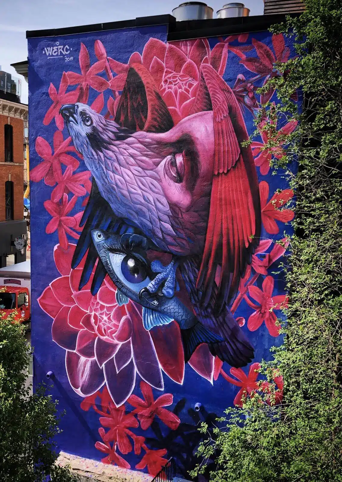 "Catch of the Day" Ontario Canada, 2019 WERC mural "Catch of the Day" Ontario Canada, 2019