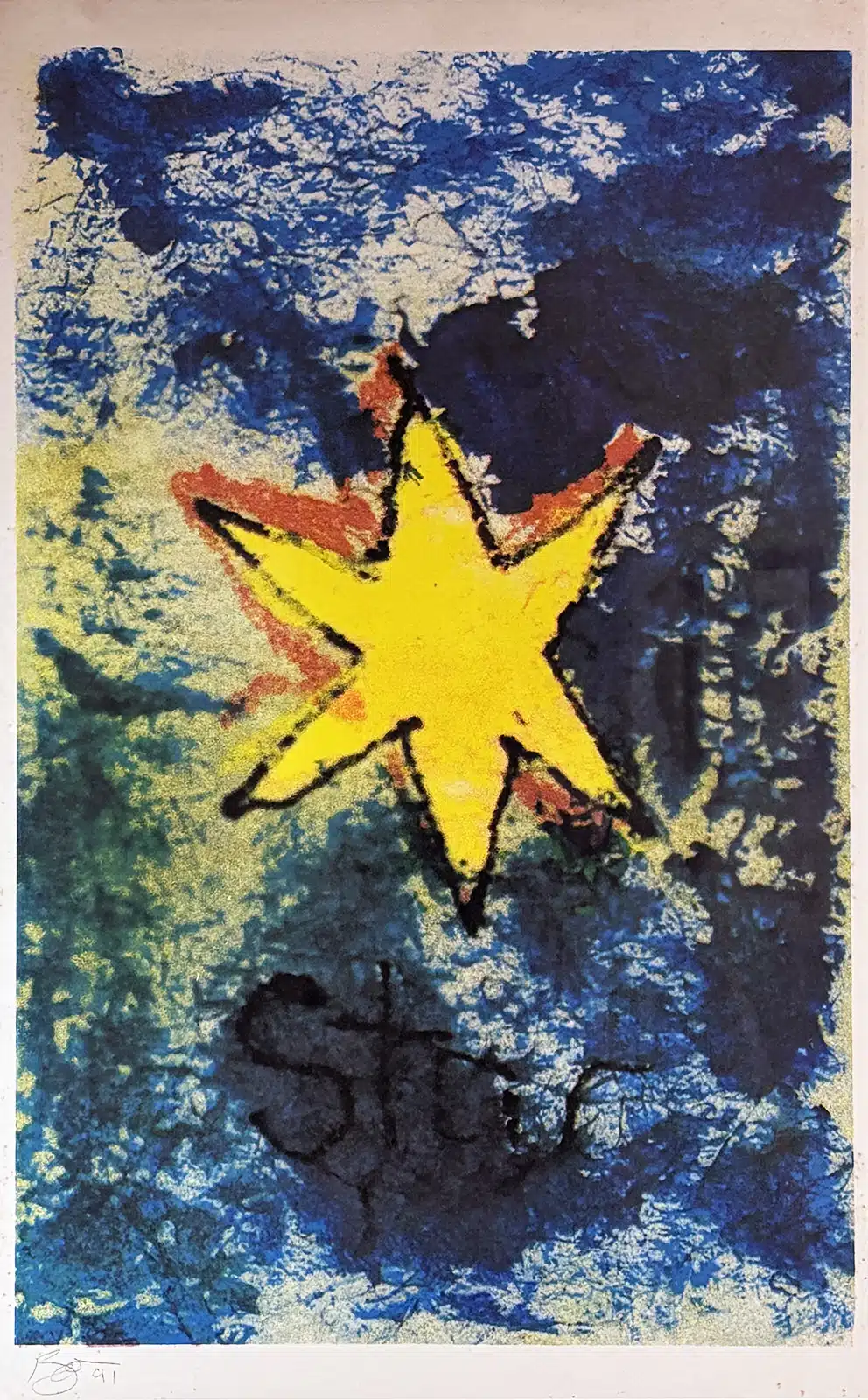 final star David Bowie Art - Arcana Tarot Card Series, a limited-edition silkscreen print set from 1975 - Final Star
