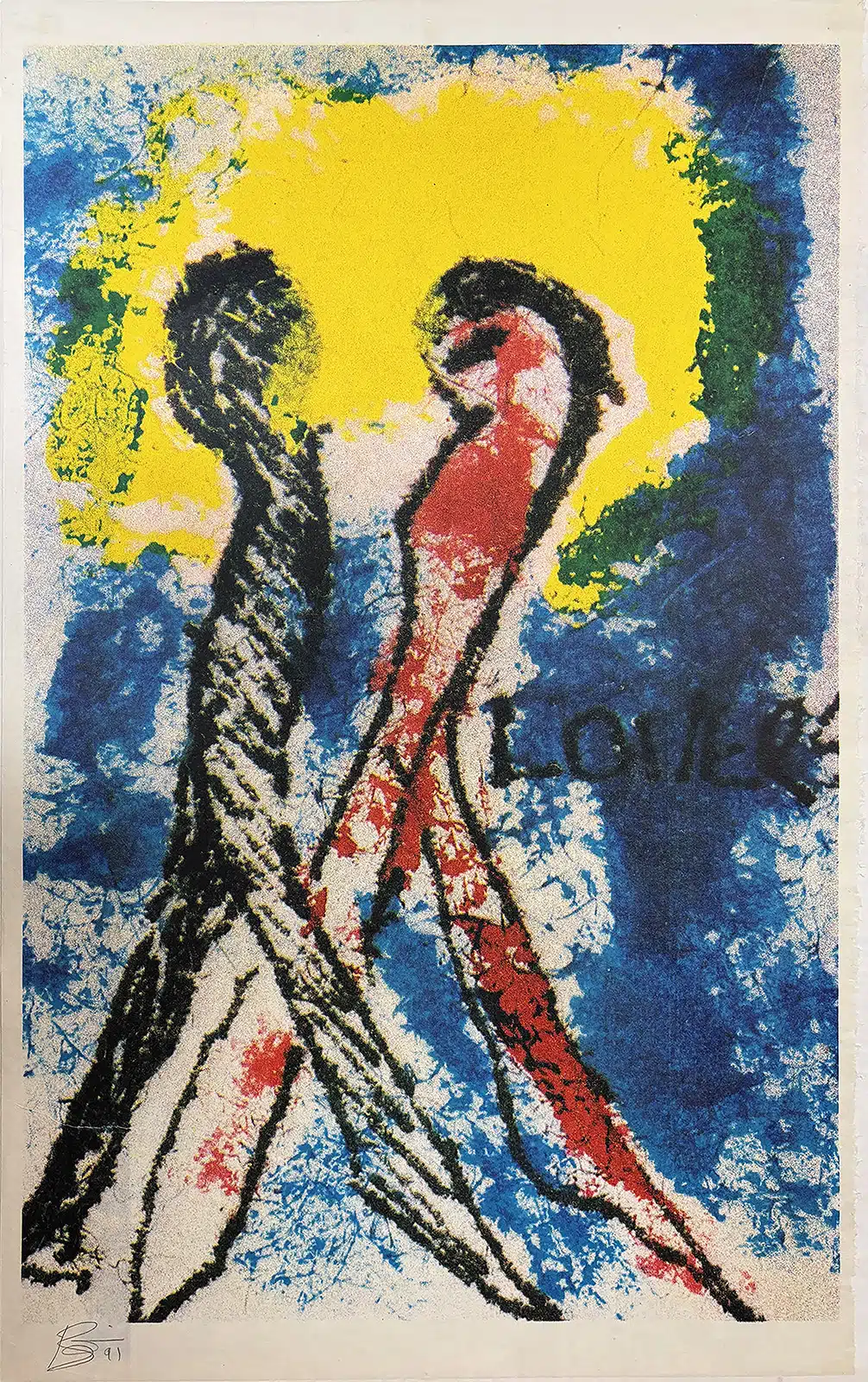 lovers David Bowie Art - Arcana Tarot Card Series, a limited-edition silkscreen print set from 1975 - The Lovers
